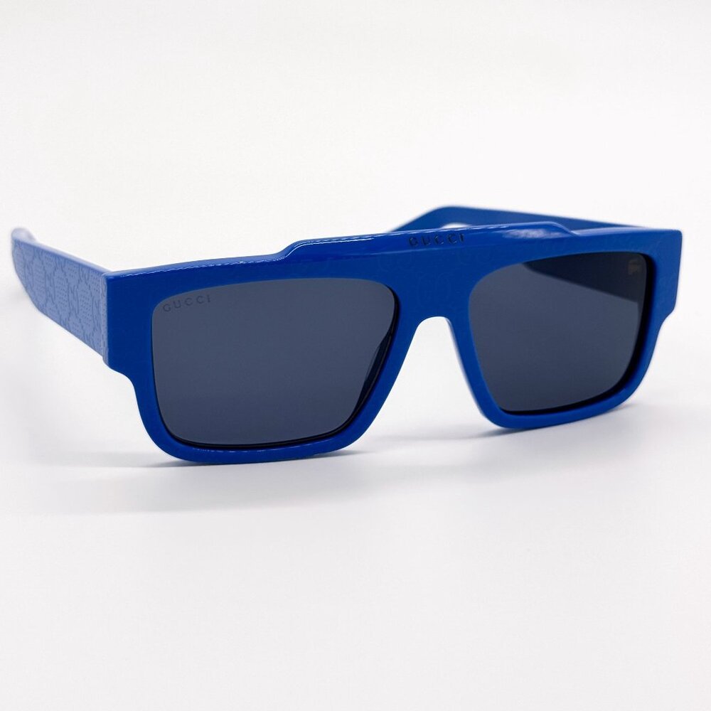 NEW GUCCI SUNGLASSES GG1460S 008 BLUE MEN EYEWEAR GUCCI - Picture 6 of 10